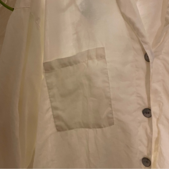 KLEEN 100% Linen Women's Elegant White Button-Down Shirt - Picture 2 of 7